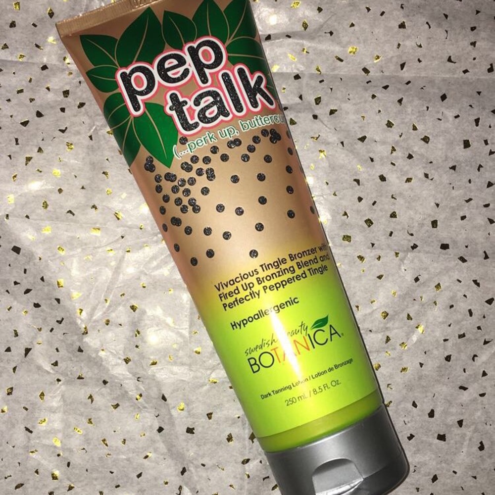 Pep talk tingle tanning lotion
